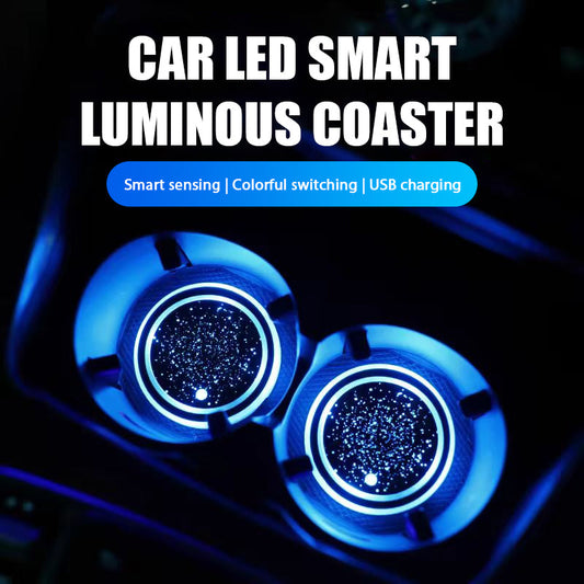 Car LED Smart Luminous Coaster