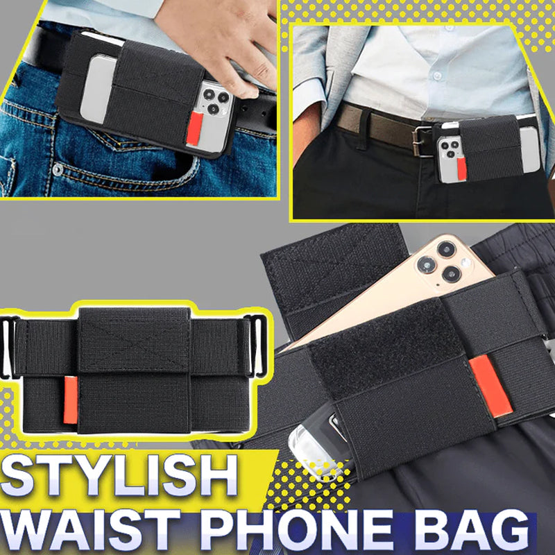 Elastic invisible mobile phone waist bag