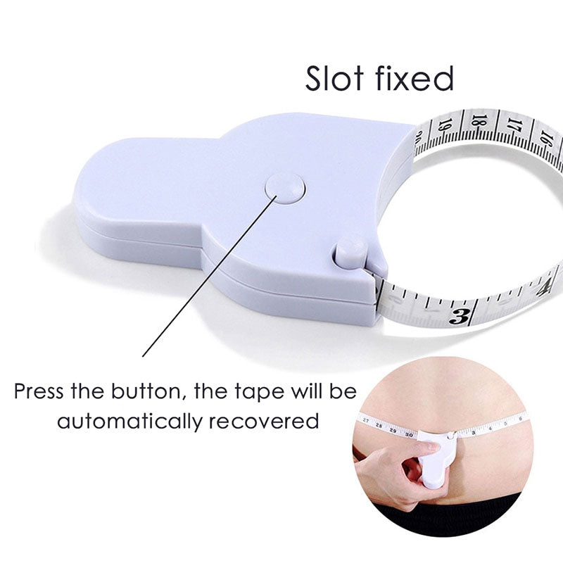 Retractable fitness measuring tape