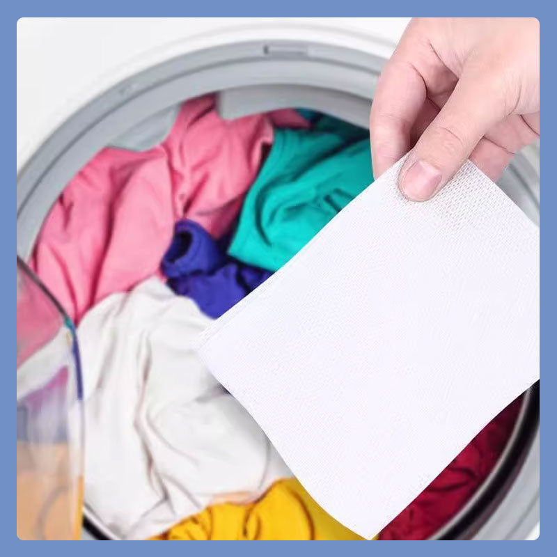Color absorbing washcloths for mixed laundry in washing machines