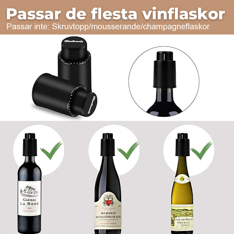 Push-type vacuum wine stopper