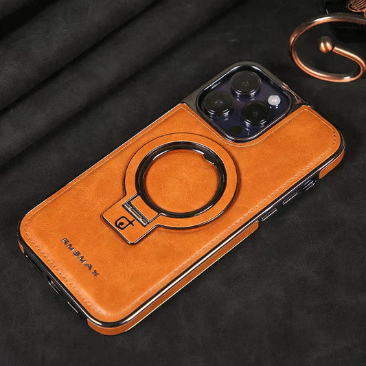 Leather Magnetic Holder Mobile Phone Case