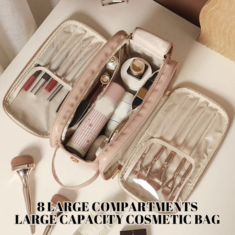 Women's Leather Multifunctional Cosmetic Bag